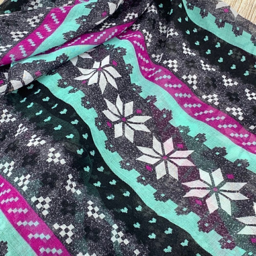 🎉Empyre Multicolor Multipattern Infinity Scarf - Picture 3 of 6